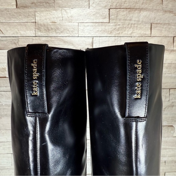 Kate Spade Colby Tall Leather High-Heel Boots Black Size 9.5B NEW - Picture 9 of 16